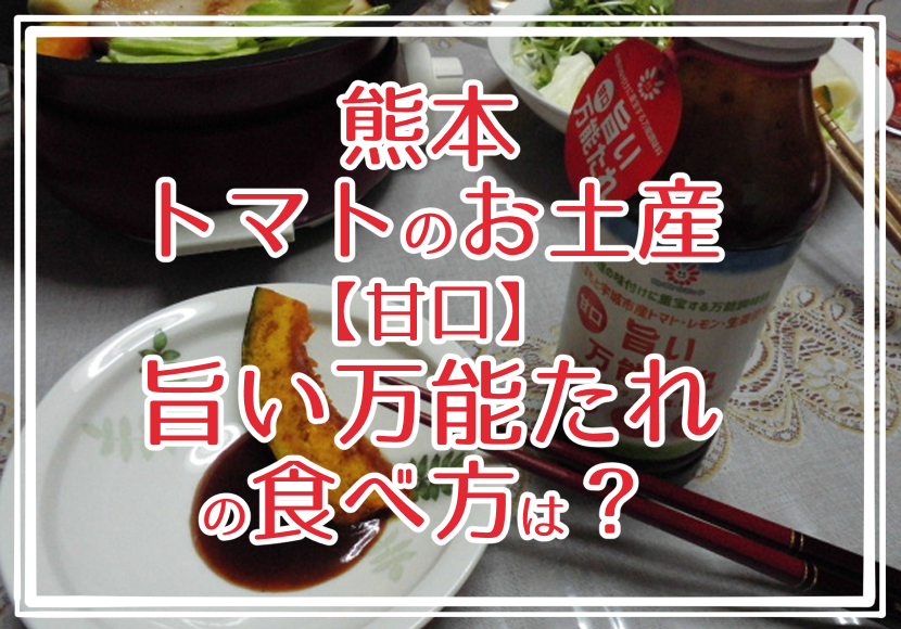 熊本 トマトのお土産【甘口】旨い万能たれの食べ方は？
